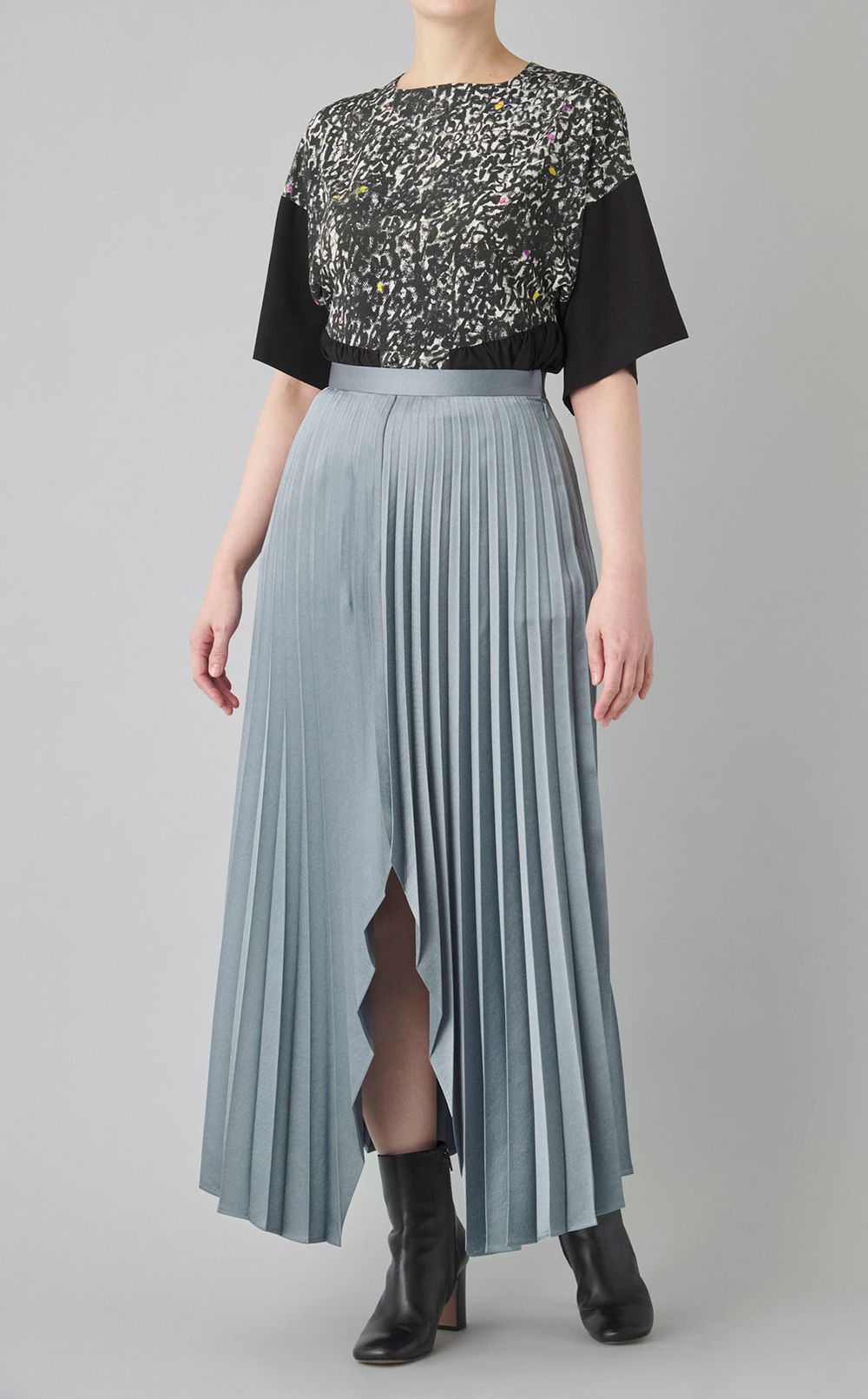 プリントレイヤーギャザートップ