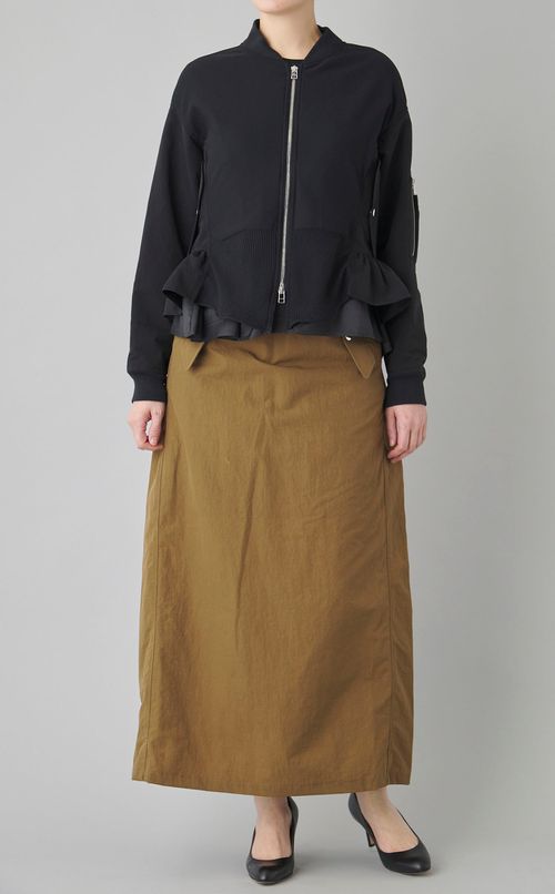 ナイロンフレアロングスカート