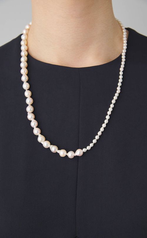 アコヤバロックパール2トーンネックレス