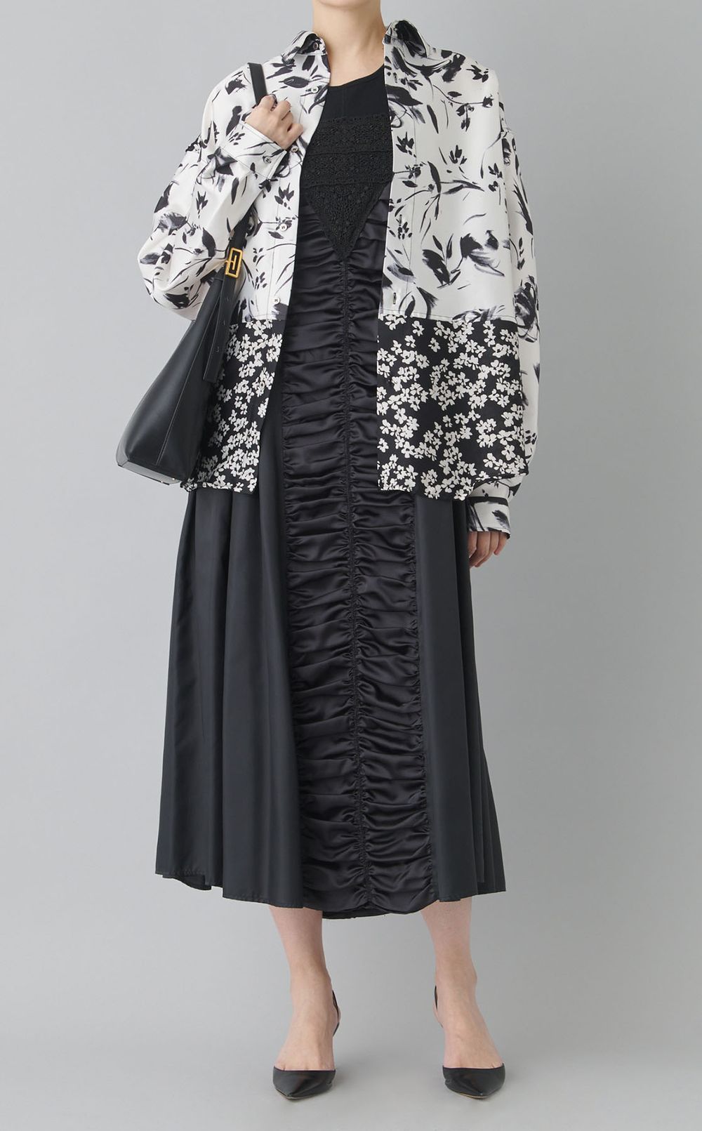 【reADdress】パッチワークロングスリーブシャツ