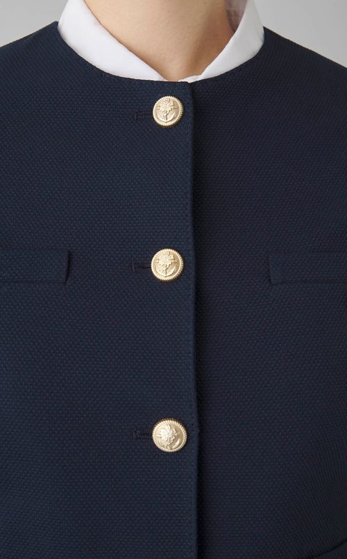 ジャージピケノーカラージャケット