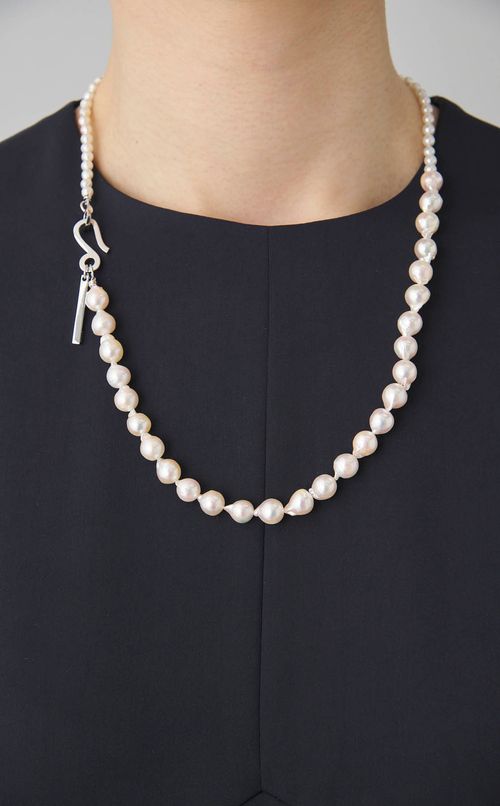 アコヤバロックパール2トーンネックレス