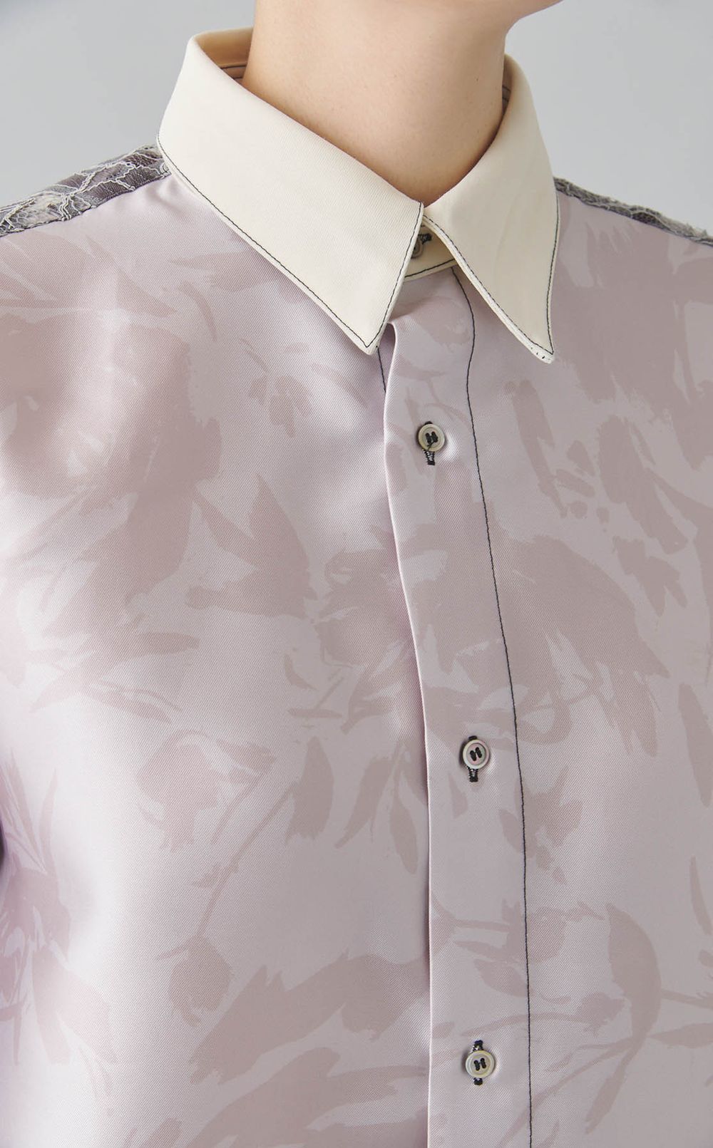 【reADdress】パッチワークロングスリーブシャツ