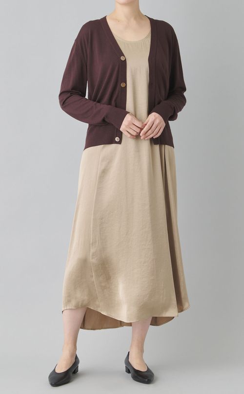 クラッシュサテンワンピース