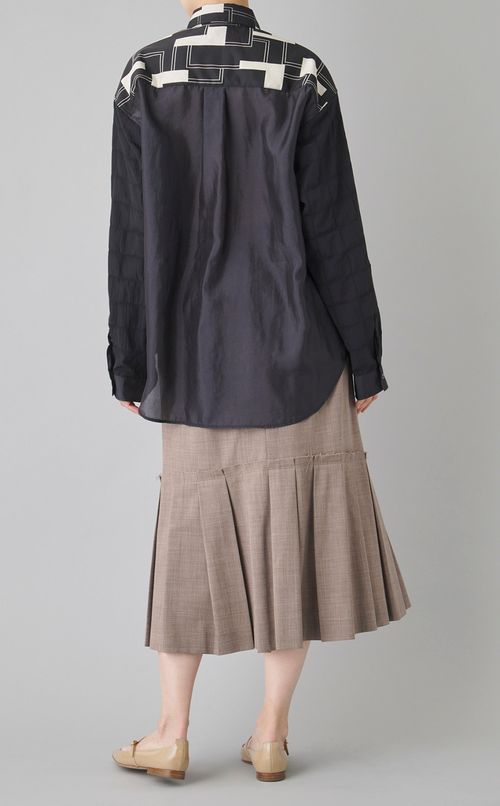 【reADdress】パッチワークロングスリーブシャツ