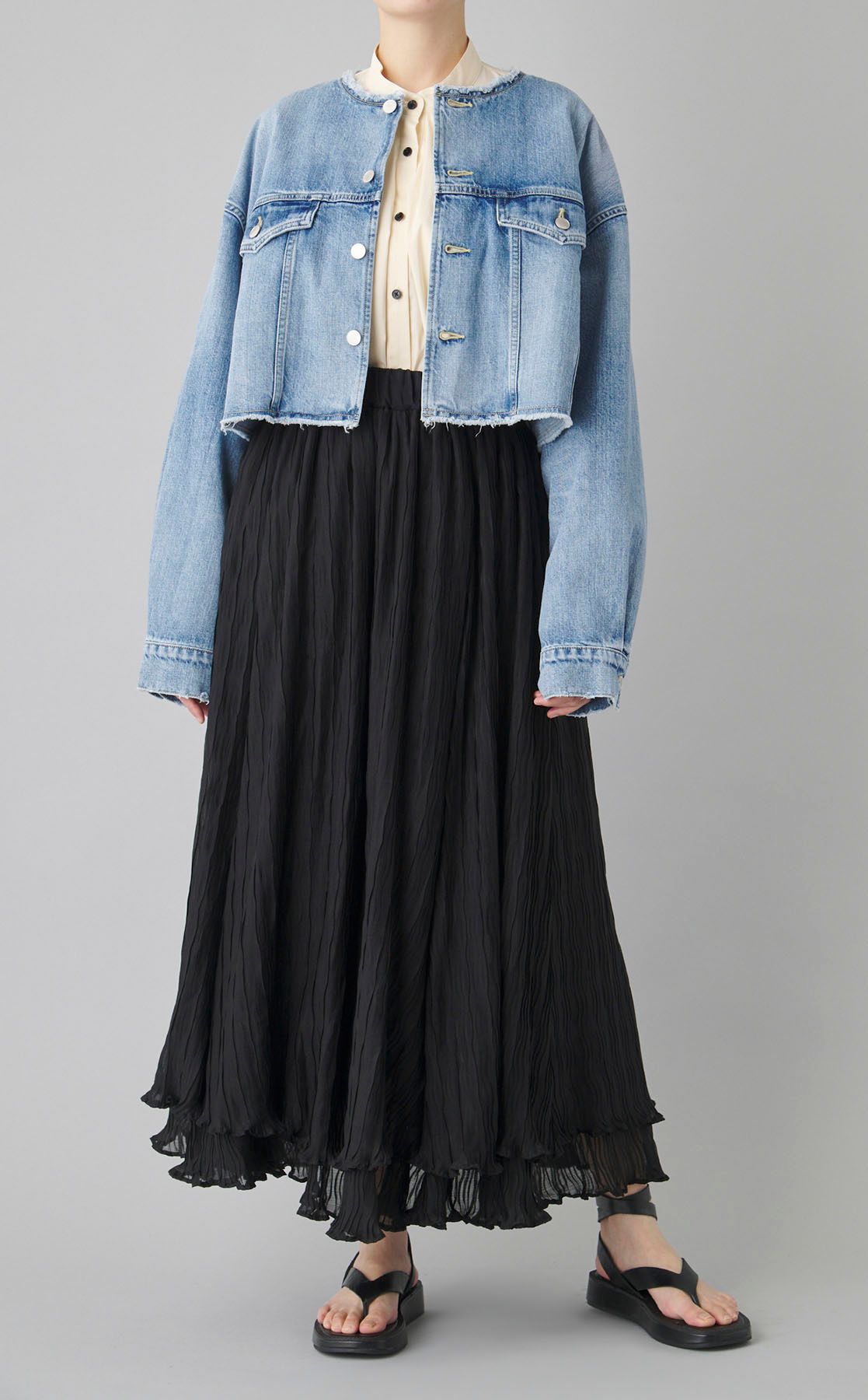 AEWEN MATOPH ダブル プリーツ マキシ スカート AEWEN MATOPH｜ダブルプリーツマキシスカート