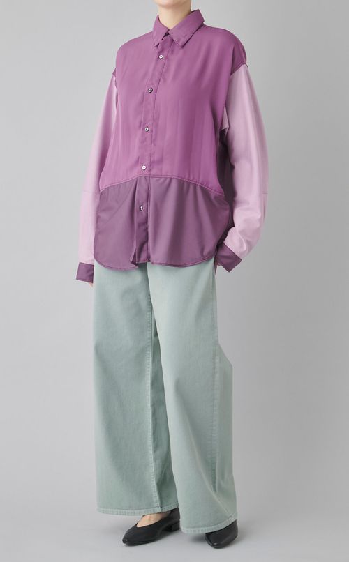 【reADdress】パッチワークロングスリーブシャツ