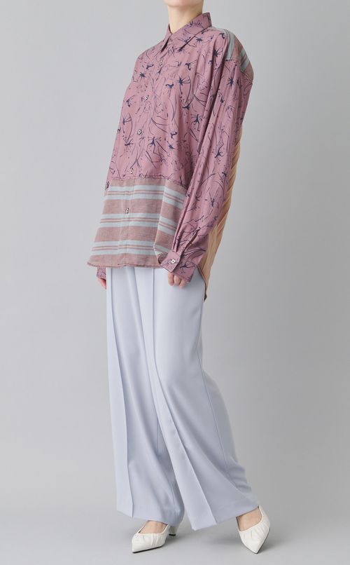 【reADdress】パッチワークロングスリーブシャツ