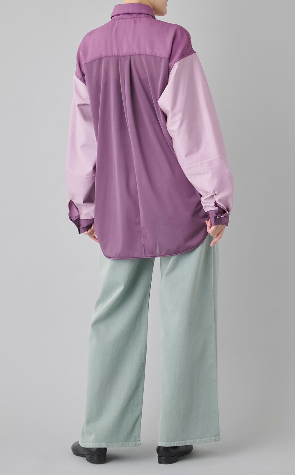 【reADdress】パッチワークロングスリーブシャツ