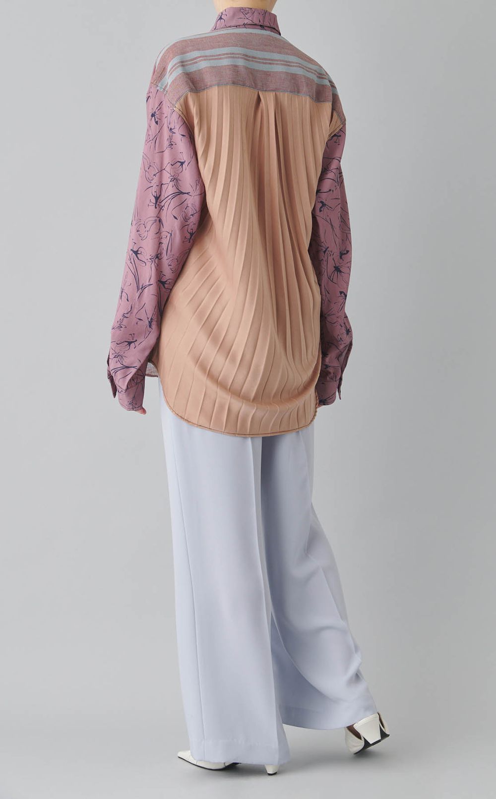 【reADdress】パッチワークロングスリーブシャツ