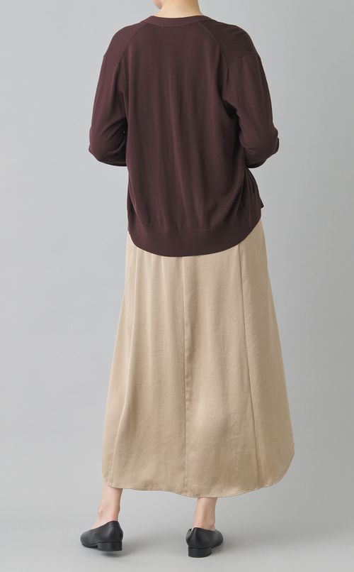 ウール混Vネックカーディガン