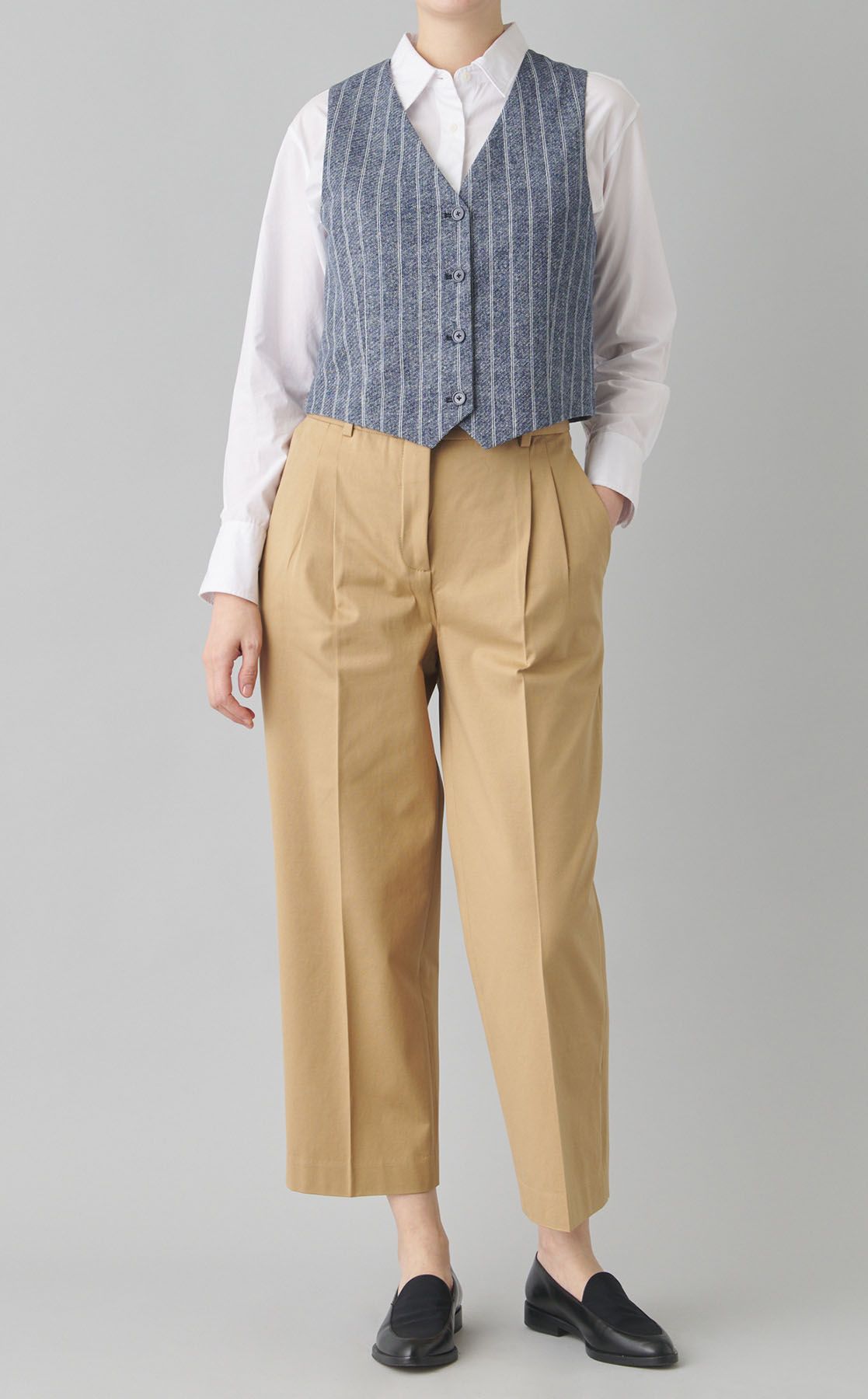 その他パンツ ライトジャーシプリーツパンツ
