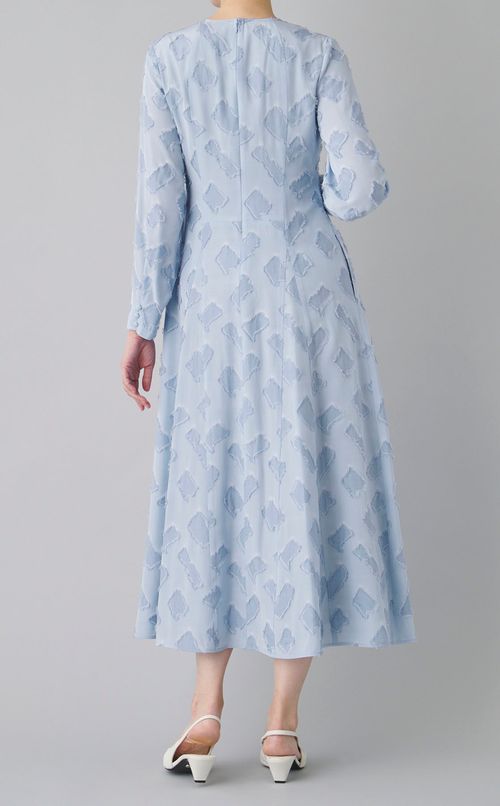 カットジャガードロングワンピース