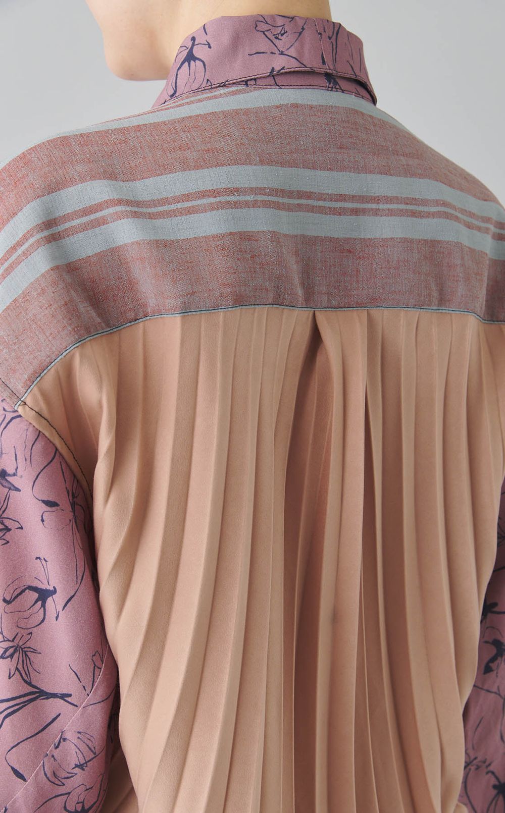 【reADdress】パッチワークロングスリーブシャツ