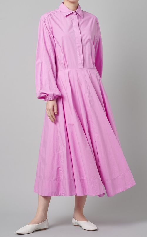 コットンギャザーシャツワンピース