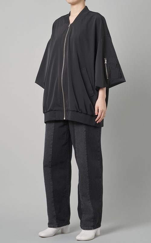 ハーフスリーブジップブルゾン