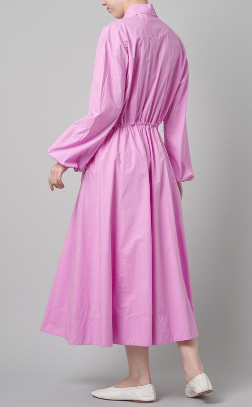 コットンギャザーシャツワンピース