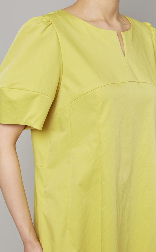 ハーフスリーブサテンワンピース