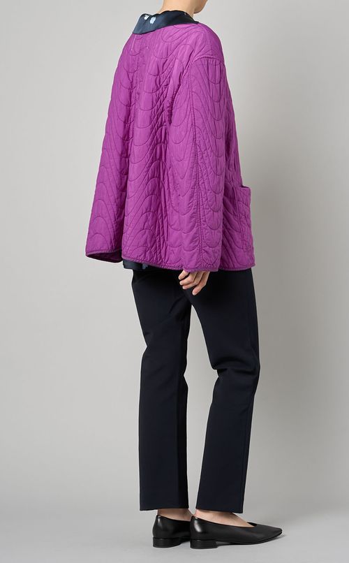 リバーシブルキルティングショートコート