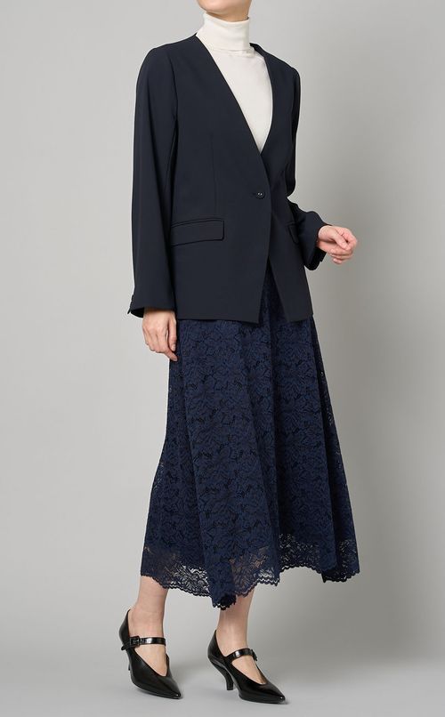 ダブルクロスノーカラージャケット