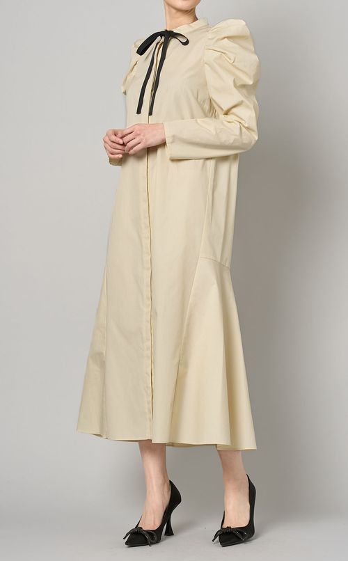 パフスリーブボウタイワンピース