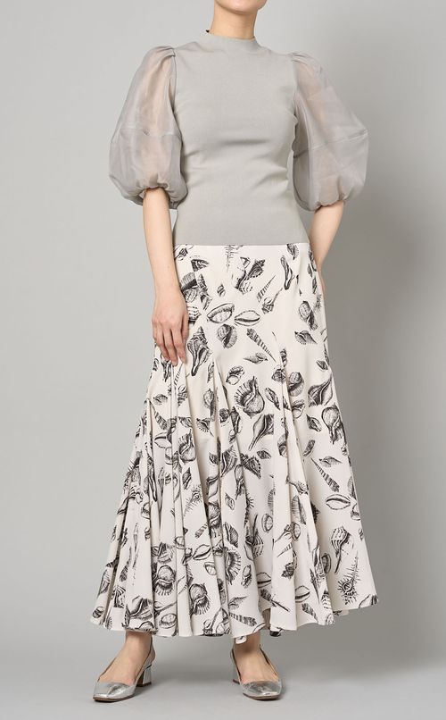 シアースリーブニットプルオーバー