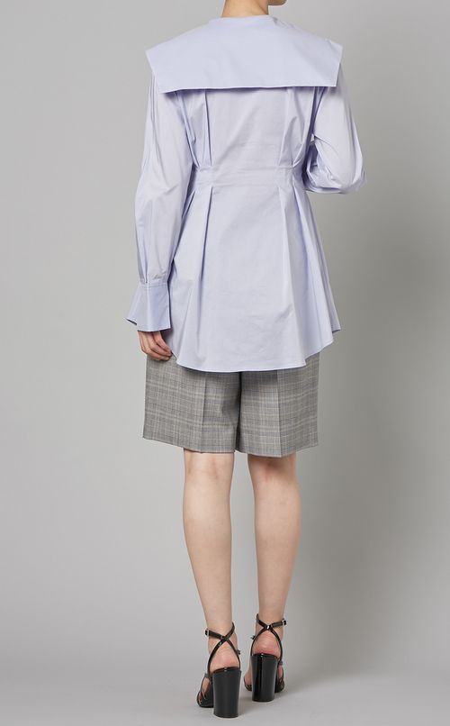 ビッグカラーロングブラウス