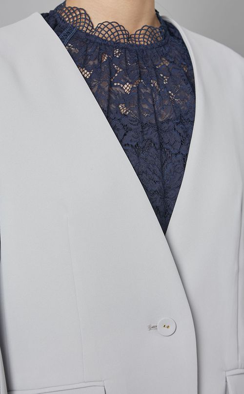 ダブルクロスノーカラージャケット