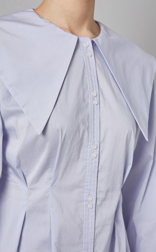 ビッグカラーロングブラウス