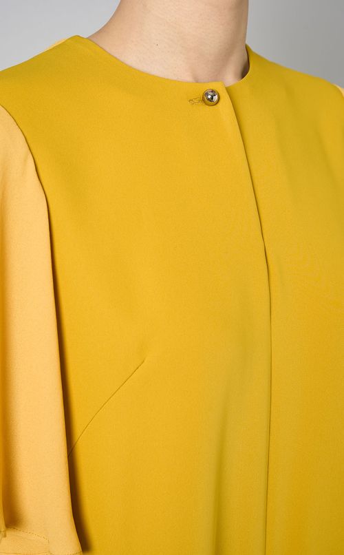 ドレープクロスフレアスリーブワンピース