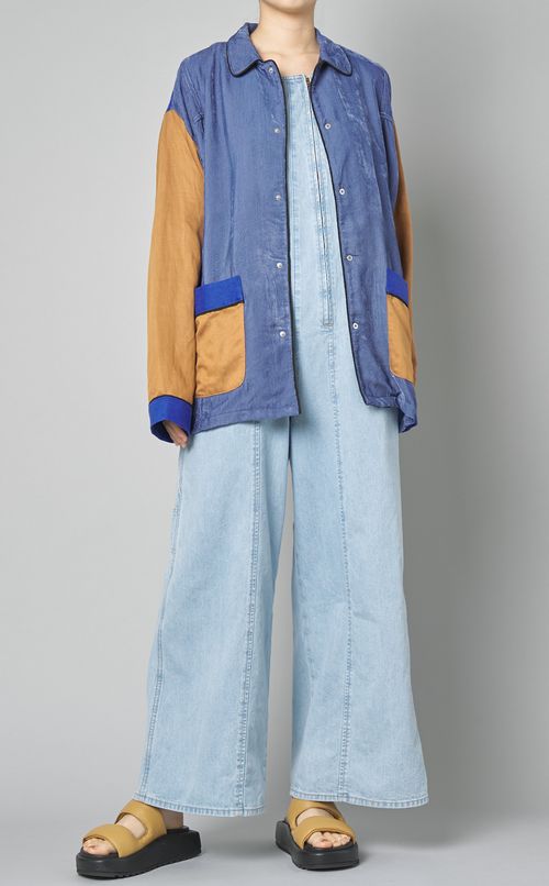 【reADdress】パッチワークパジャマシャツ