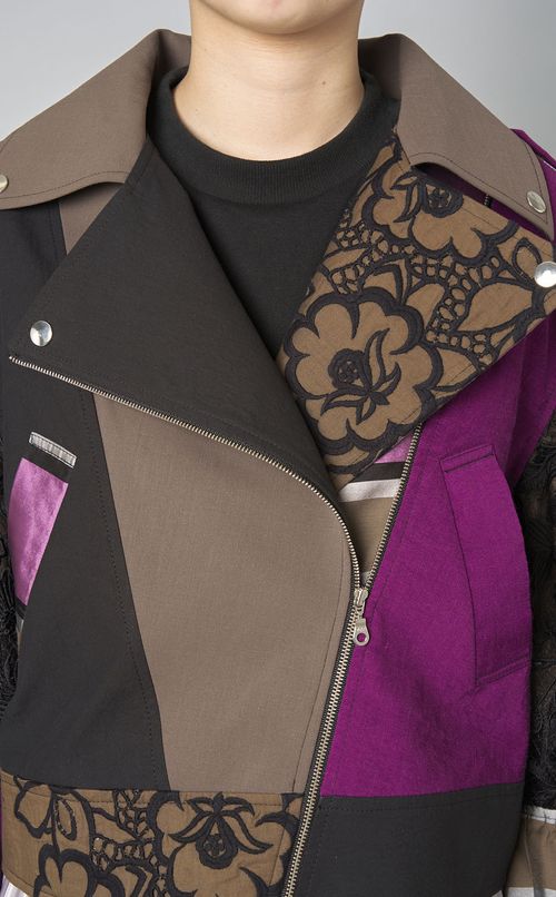 【reADdress】パッチワークブルゾン