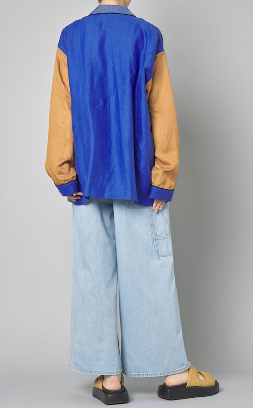 【reADdress】パッチワークパジャマシャツ