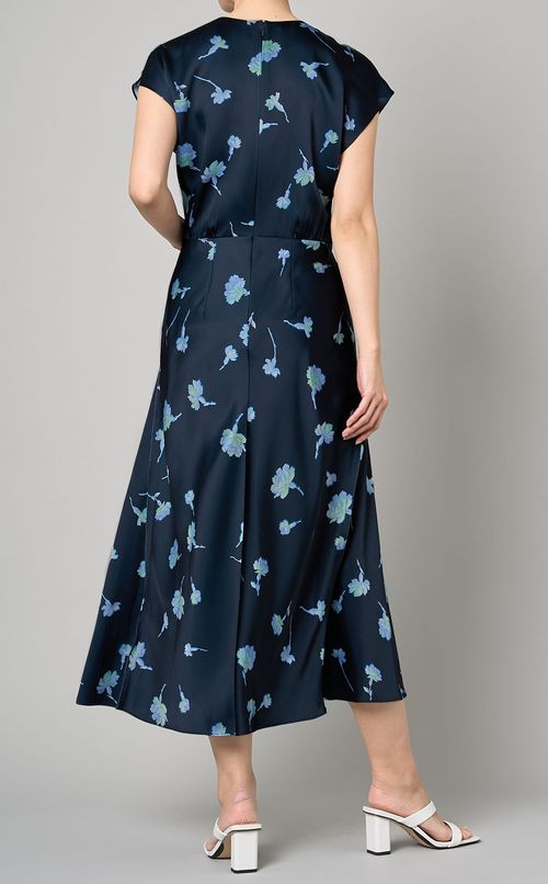 フラワープリントロングワンピース