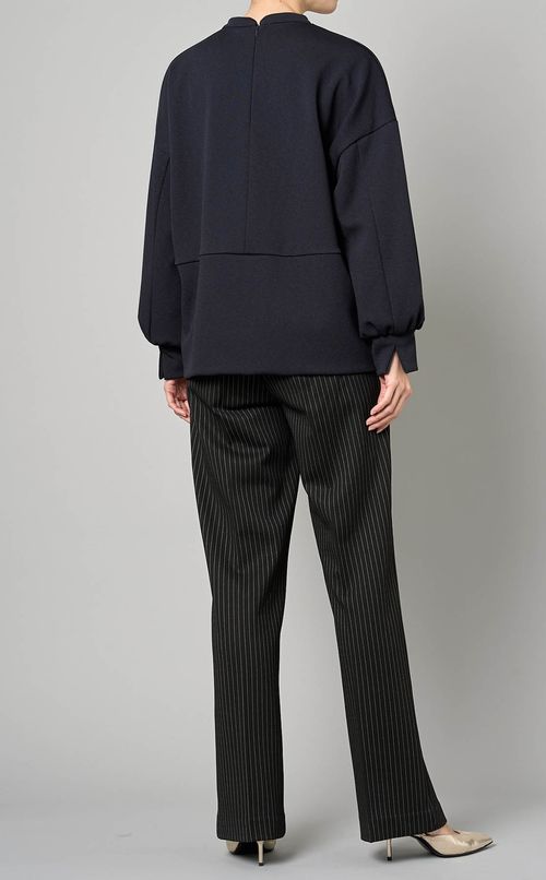 ジャージースリットネックプルオーバー