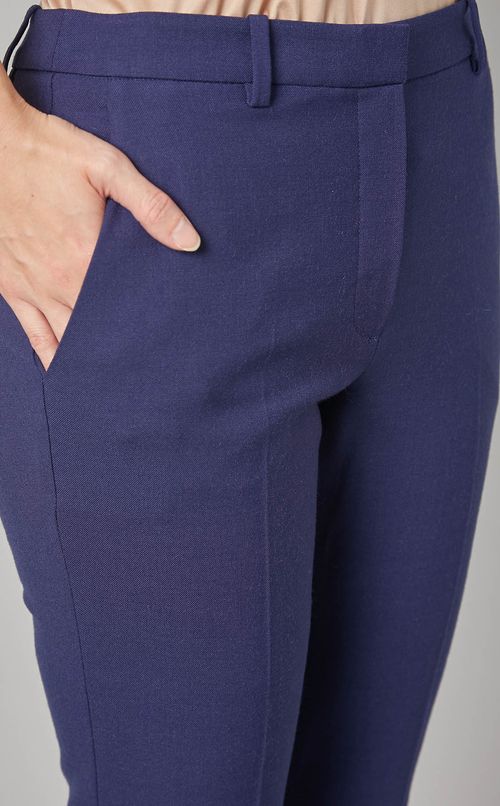 ウール混テーパードクロップドパンツ