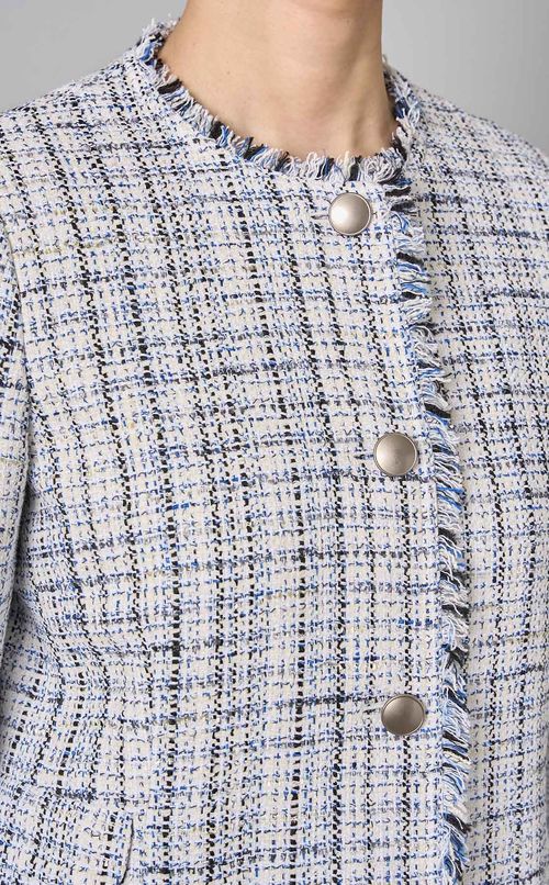 ミックスツイードノーカラージャケット