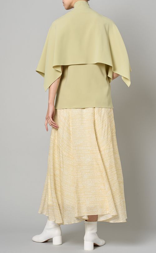 ボウタイケープブラウス