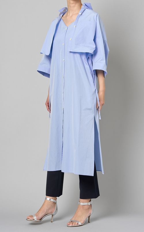 レイヤードシャツワンピース