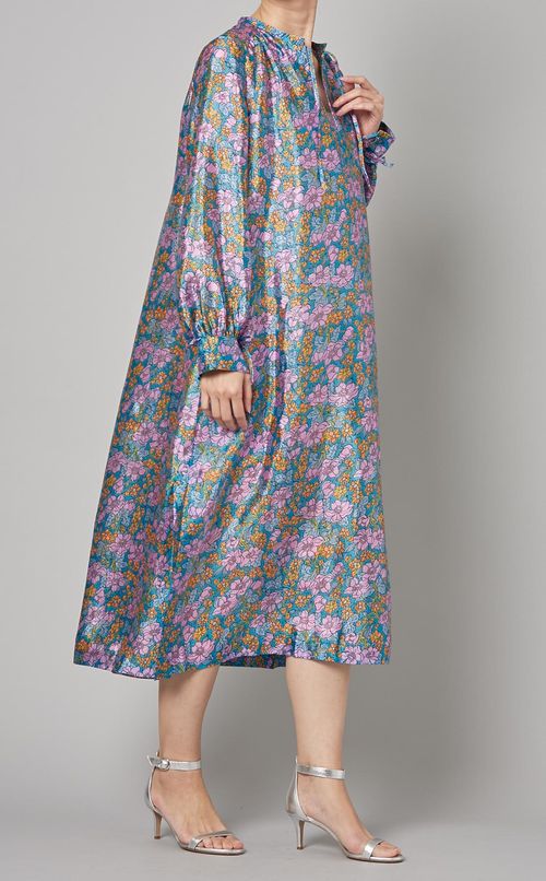 シャイニークレーププリントワンピース