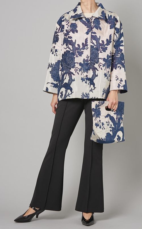 フラワージャガードショートジャケット