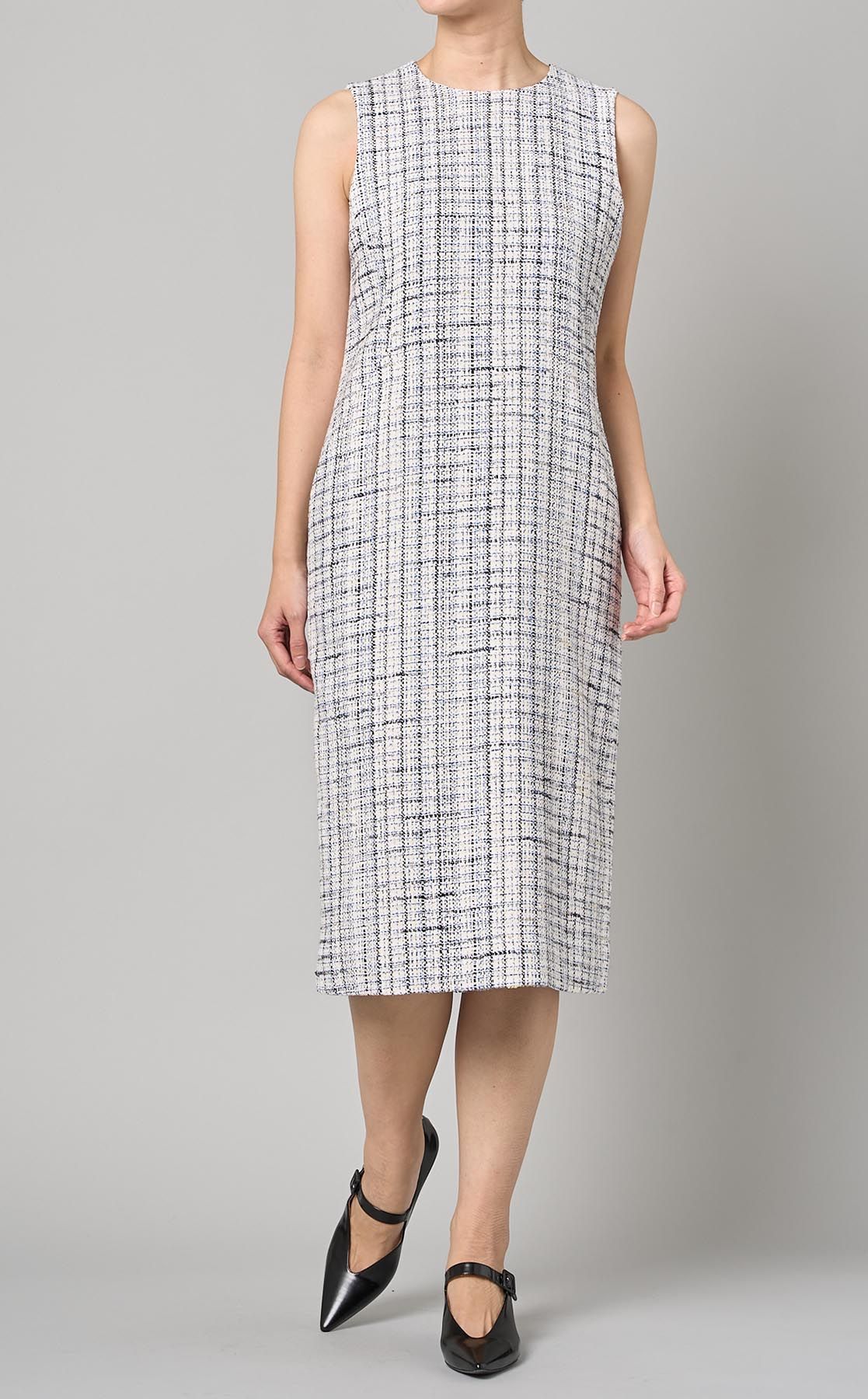 良質生地セオリーリュクスツイードウールワンピース38