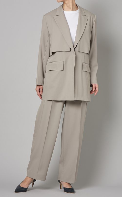 サマーウールハイウェストパンツ