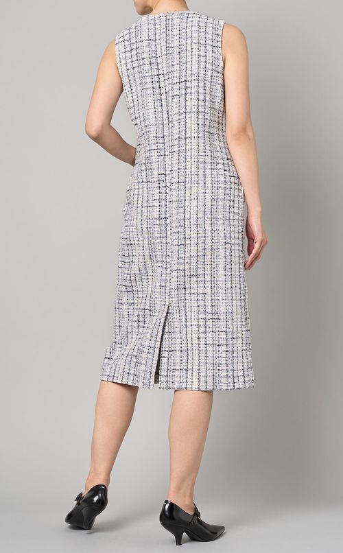 ミックスツイードノースリーブワンピース