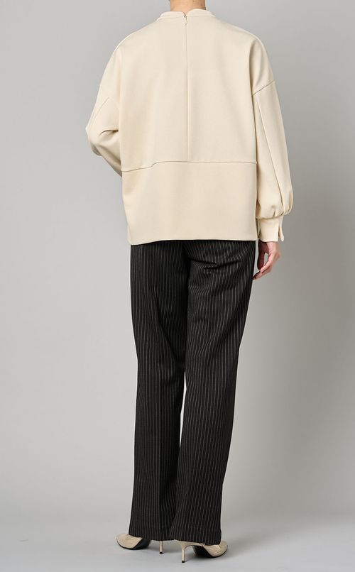 ジャージースリットネックプルオーバー