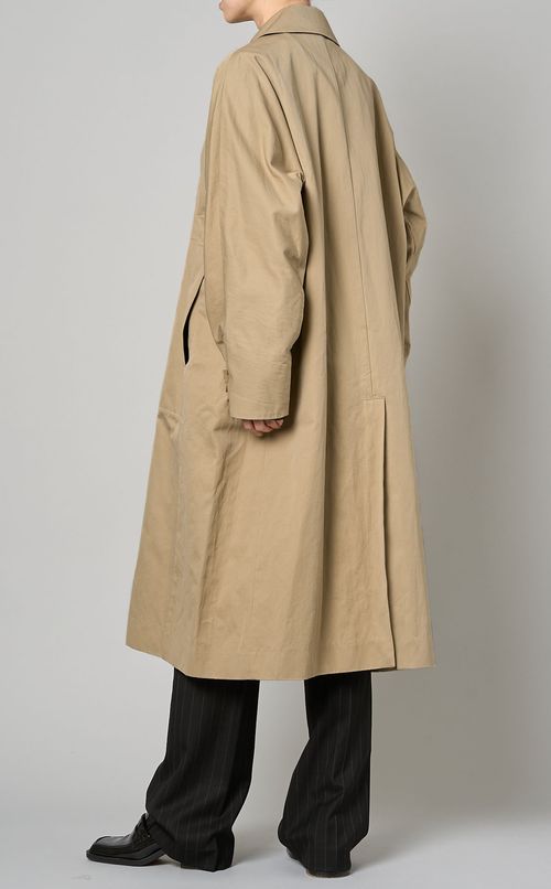 コットンヘンプステンカラーコート