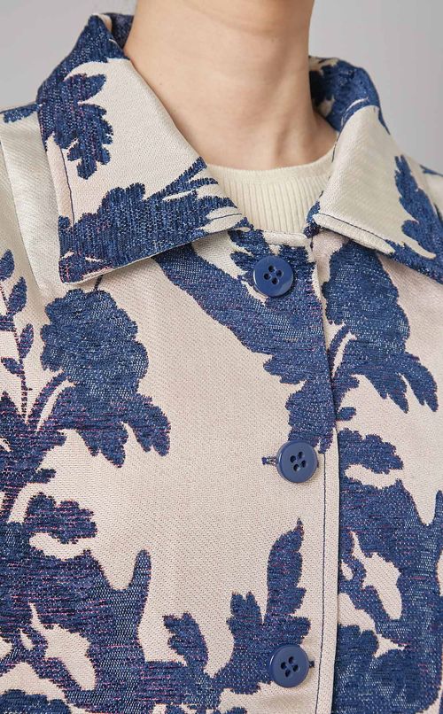 フラワージャガードショートジャケット