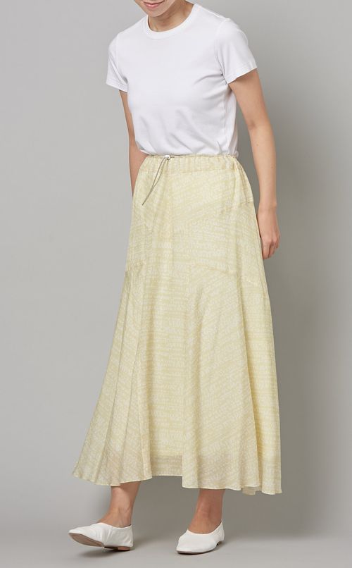 ロゴプリントドレープスカート