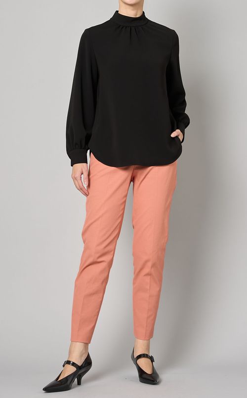 麻混ストレートセンタープレスパンツ