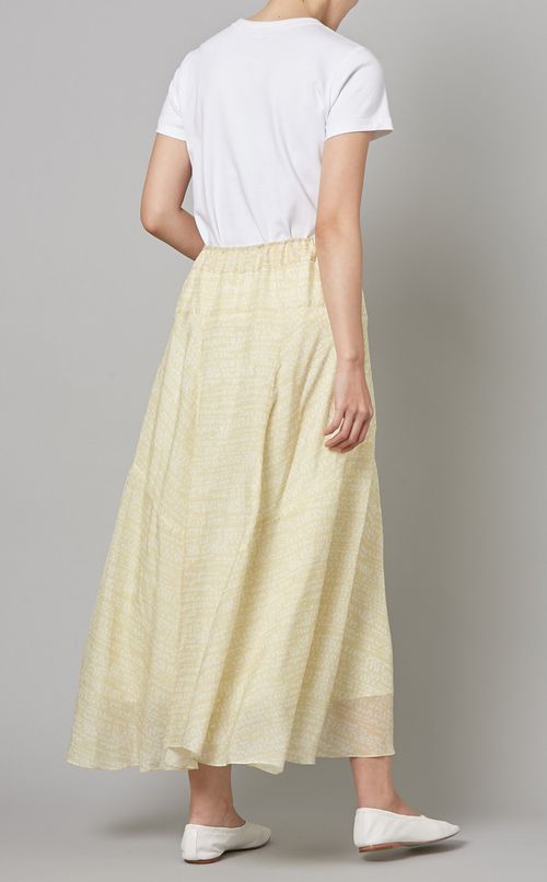 ロゴプリントドレープスカート